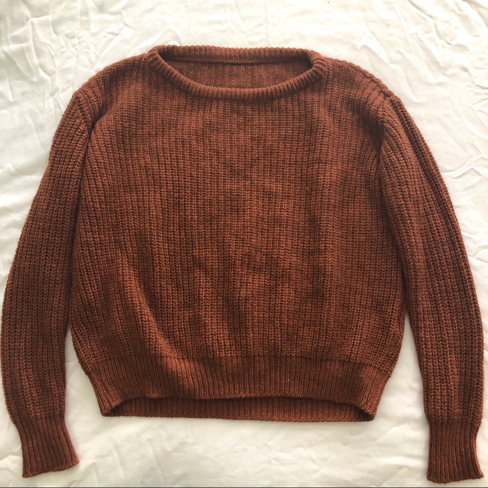 RARE brandy melville burnt orange leia sweater